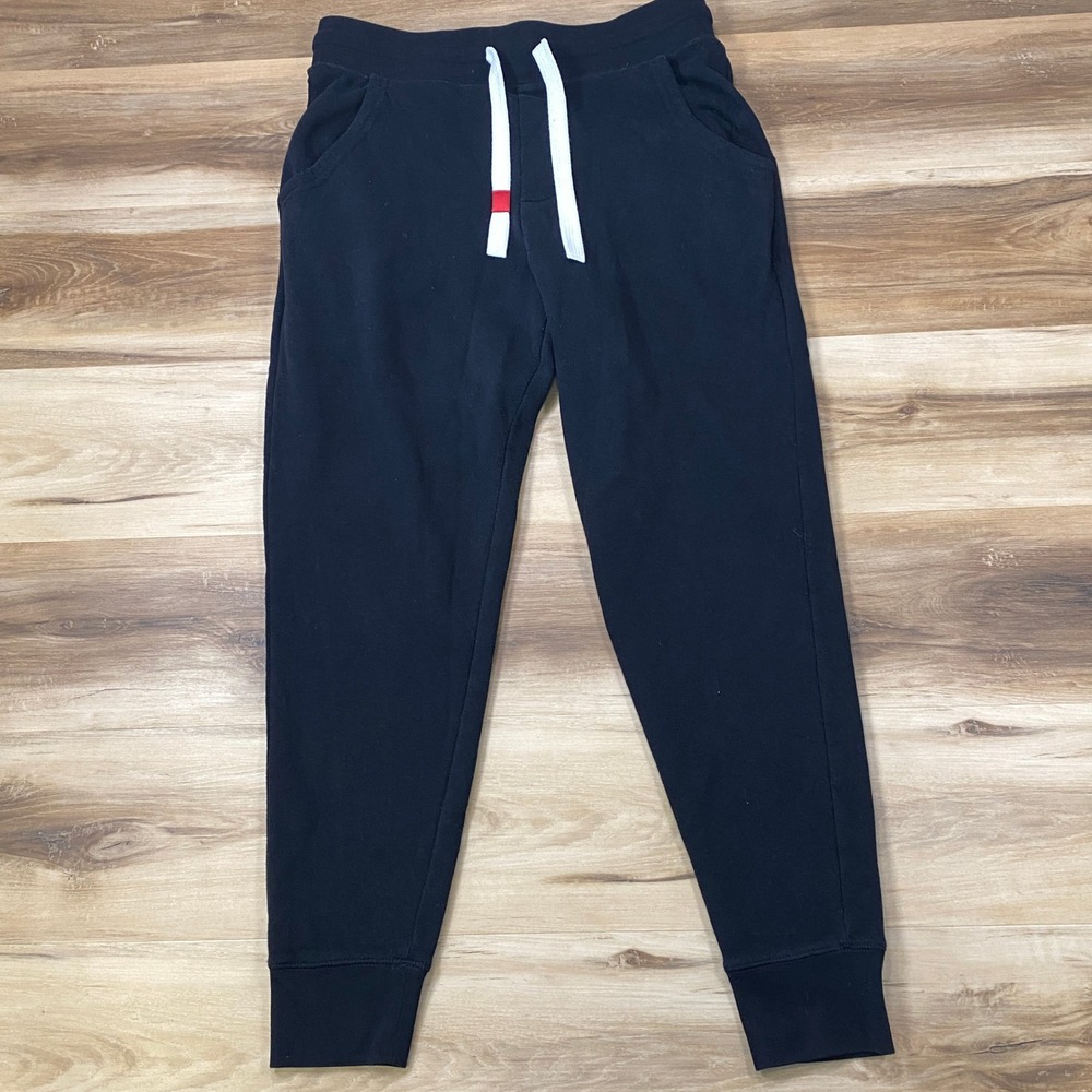 Sportiqe Joggers Mens Large Minimalist Tri-Blend Fleece Tapered Sweatpants Black
